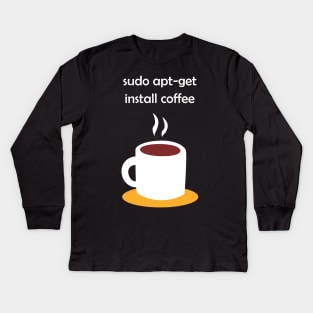 Linux Install Coffee Kids Long Sleeve T-Shirt